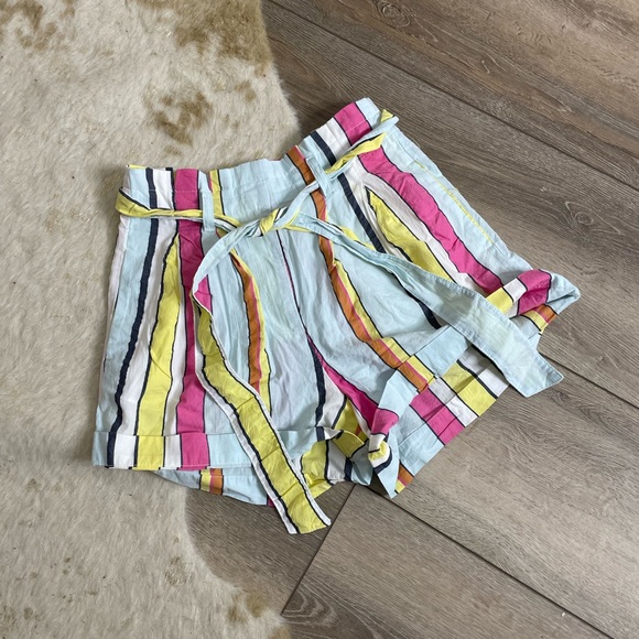 J. Crew Pants - J. Crew paper-bag striped shorts in seersucker ribbons